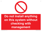 PV13279: Do not install anything on this system without checking with management