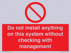 PV13279: Do not install anything on this system without checking with management