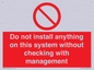 PV13279: Do not install anything on this system without checking with management