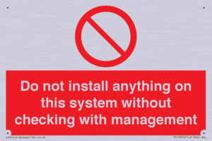 PV13279: Do not install anything on this system without checking with management