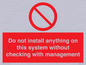 PV13279: Do not install anything on this system without checking with management