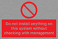 PV13279: Do not install anything on this system without checking with management