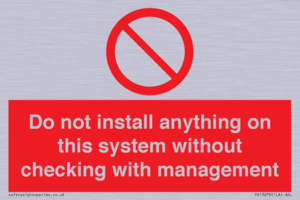 PV13279: Do not install anything on this system without checking with management