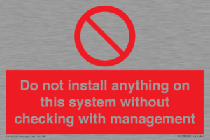 PV13279: Do not install anything on this system without checking with management