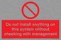 PV13279: Do not install anything on this system without checking with management