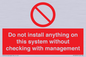 PV13279: Do not install anything on this system without checking with management