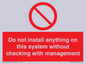 PV13279: Do not install anything on this system without checking with management
