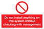 PV13279: Do not install anything on this system without checking with management