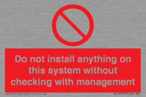 PV13279: Do not install anything on this system without checking with management