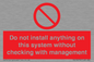 PV13279: Do not install anything on this system without checking with management