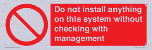 PV13279: Do not install anything on this system without checking with management