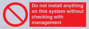 PV13279: Do not install anything on this system without checking with management