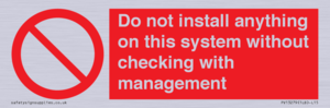 PV13279: Do not install anything on this system without checking with management