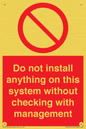 PV13279: Do not install anything on this system without checking with management