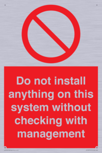 PV13279: Do not install anything on this system without checking with management