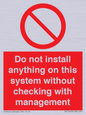 PV13279: Do not install anything on this system without checking with management