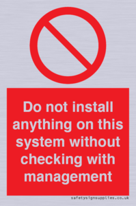 PV13279: Do not install anything on this system without checking with management