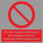 PV13279: Do not install anything on this system without checking with management