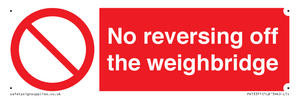 PV13371: No reversing off the weighbridge