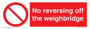 PV13371: No reversing off the weighbridge