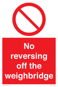 PV13371: No reversing off the weighbridge