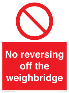 PV13371: No reversing off the weighbridge