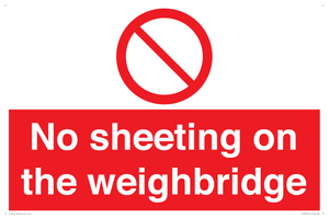 PV13375: No sheeting on the weighbridge