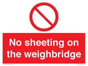 PV13375: No sheeting on the weighbridge