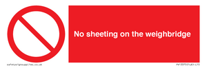 PV13375: No sheeting on the weighbridge