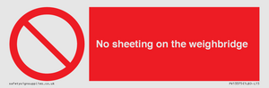 PV13375: No sheeting on the weighbridge