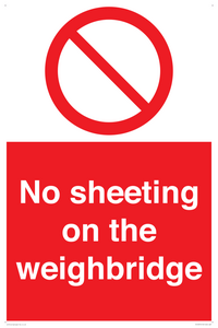 PV13375: No sheeting on the weighbridge