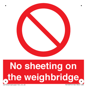 PV13375: No sheeting on the weighbridge