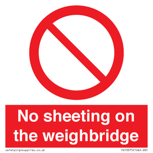 PV13375: No sheeting on the weighbridge