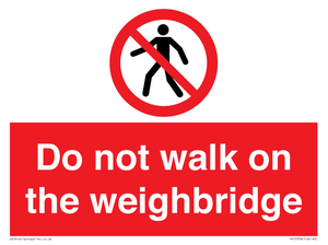 PV13378: Do not walk on the weighbridge