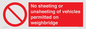 PV13388: No sheeting or unsheeting of vehicles permitted on weighbridge