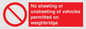PV13388: No sheeting or unsheeting of vehicles permitted on weighbridge