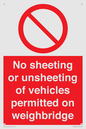 PV13388: No sheeting or unsheeting of vehicles permitted on weighbridge