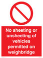 PV13388: No sheeting or unsheeting of vehicles permitted on weighbridge
