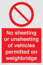PV13388: No sheeting or unsheeting of vehicles permitted on weighbridge