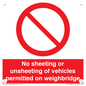 PV13388: No sheeting or unsheeting of vehicles permitted on weighbridge