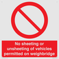 PV13388: No sheeting or unsheeting of vehicles permitted on weighbridge