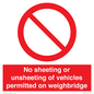 PV13388: No sheeting or unsheeting of vehicles permitted on weighbridge