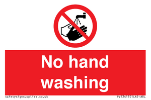 PV13413: No hand washing