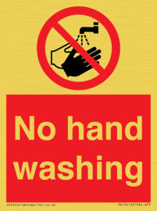 PV13413: No hand washing