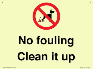 PV1406: No fouling Clean it up sign