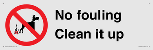 PV1406: No fouling Clean it up sign