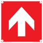 PV14293: White Arrow on red background
