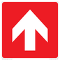 PV14293: White Arrow on red background