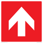 PV14293: White Arrow on red background