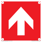 PV14293: White Arrow on red background